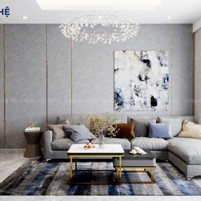 sofa phong khach mau xam