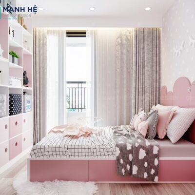 5. Giường hộc kéo phòng bé