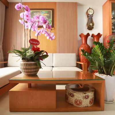 1. Bàn trà gỗ Sồi tự nhiên